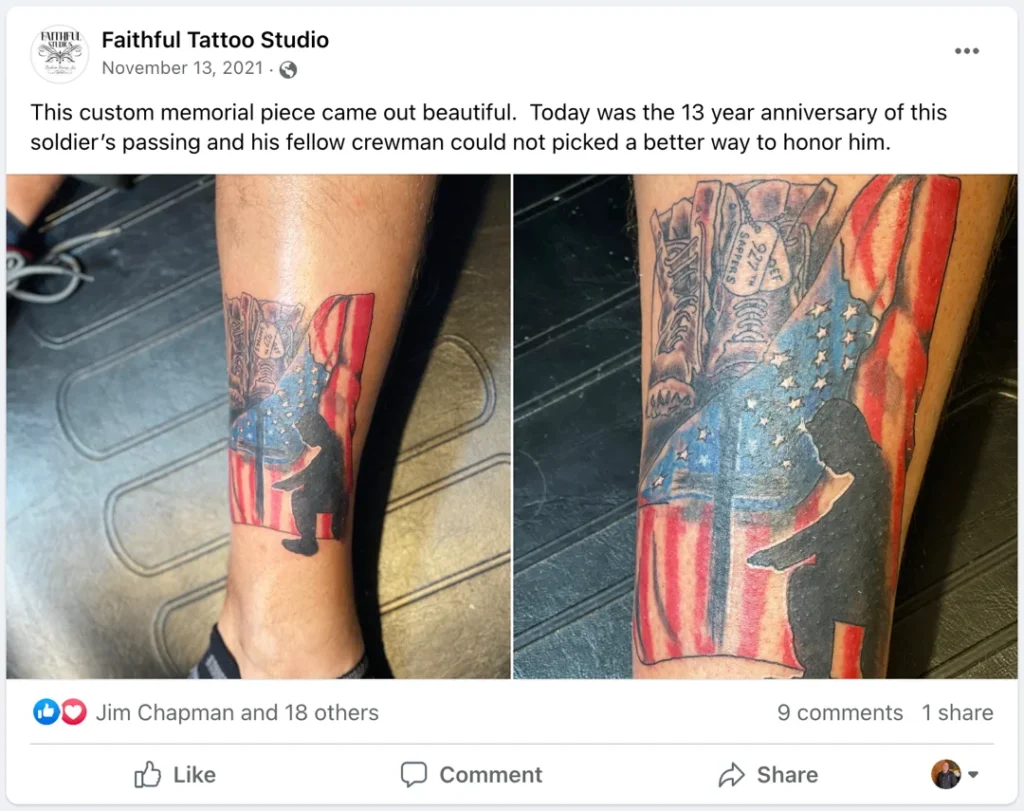 faithful tattoo memorial tattoo facebook post